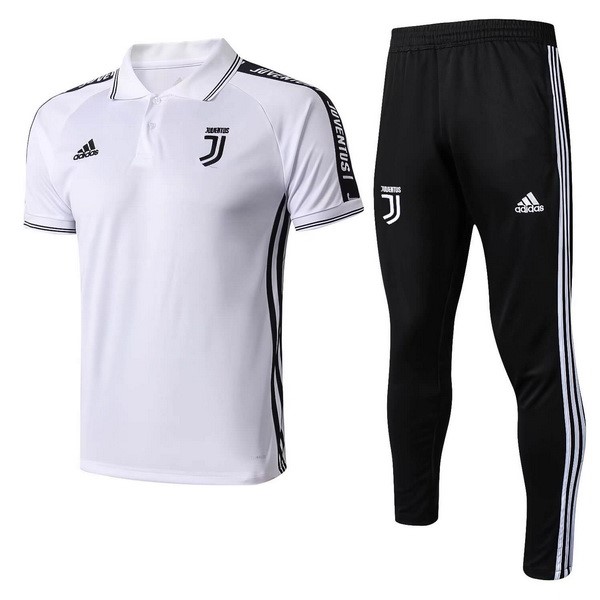 Polo Komplett Set Juventus 2019-20 Weiß Schwarz